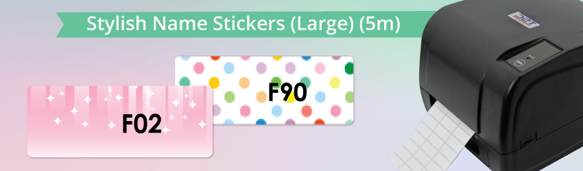 Stylish Name Stickers (Large) (5m)